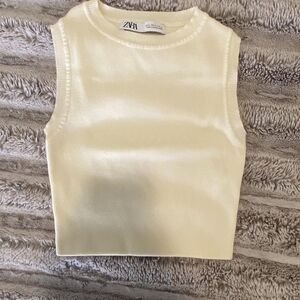 Zara Ivory Knit Top